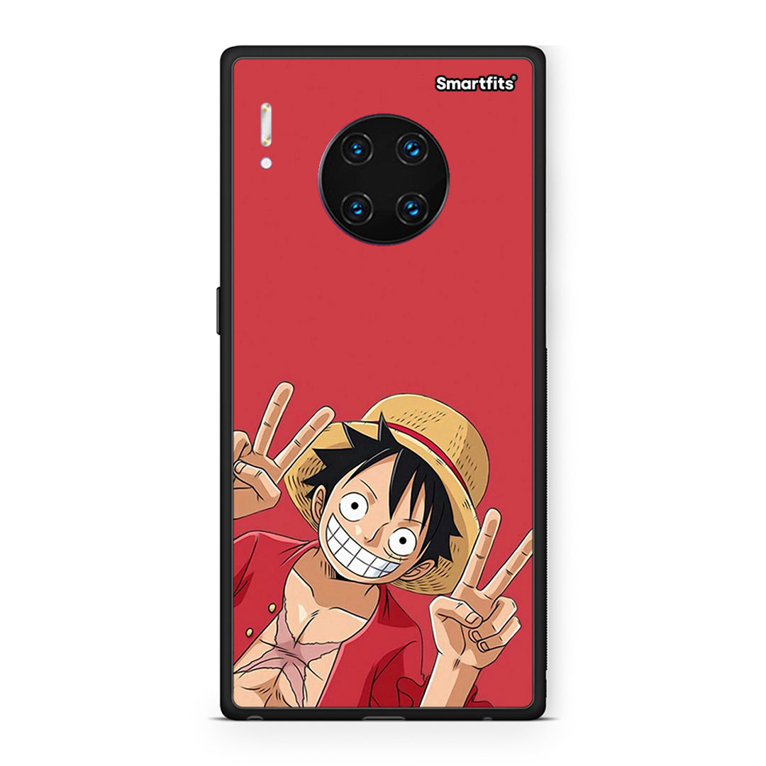 Huawei Mate 30 Pro Pirate Luffy θήκη από τη Smartfits με σχέδιο στο πίσω μέρος και μαύρο περίβλημα | Smartphone case with colorful back and black bezels by Smartfits
