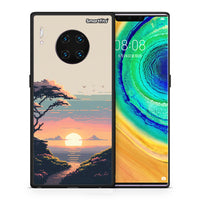 Thumbnail for Θήκη Huawei Mate 30 Pro Pixel Sunset από τη Smartfits με σχέδιο στο πίσω μέρος και μαύρο περίβλημα | Huawei Mate 30 Pro Pixel Sunset case with colorful back and black bezels