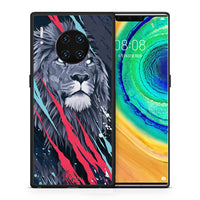 Thumbnail for Θήκη Huawei Mate 30 Pro Lion Designer PopArt από τη Smartfits με σχέδιο στο πίσω μέρος και μαύρο περίβλημα | Huawei Mate 30 Pro Lion Designer PopArt case with colorful back and black bezels