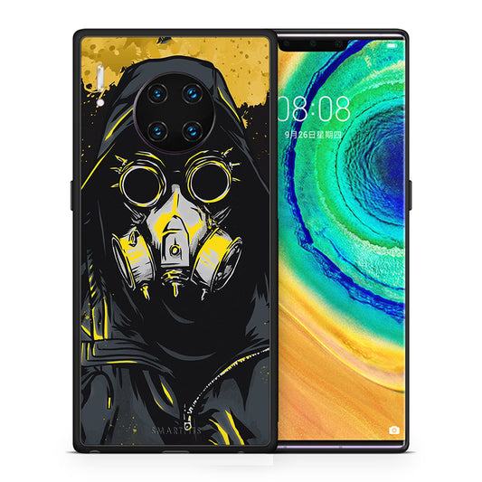 Θήκη Huawei Mate 30 Pro Mask PopArt από τη Smartfits με σχέδιο στο πίσω μέρος και μαύρο περίβλημα | Huawei Mate 30 Pro Mask PopArt case with colorful back and black bezels