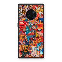 Thumbnail for Huawei Mate 30 Pro PopArt OMG θήκη από τη Smartfits με σχέδιο στο πίσω μέρος και μαύρο περίβλημα | Smartphone case with colorful back and black bezels by Smartfits