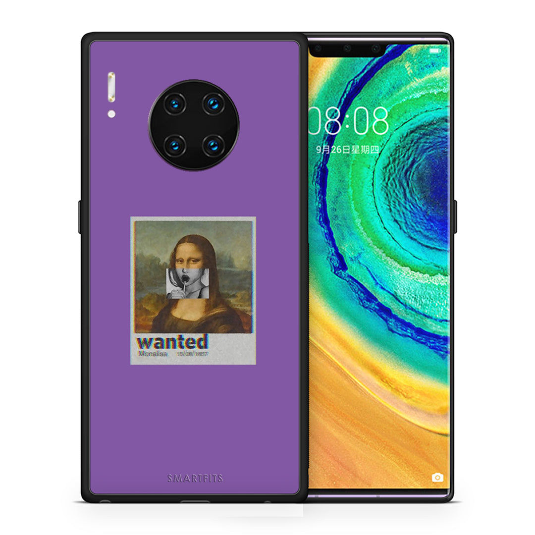 Θήκη Huawei Mate 30 Pro Monalisa Popart από τη Smartfits με σχέδιο στο πίσω μέρος και μαύρο περίβλημα | Huawei Mate 30 Pro Monalisa Popart case with colorful back and black bezels