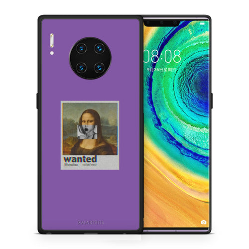 Θήκη Huawei Mate 30 Pro Monalisa Popart από τη Smartfits με σχέδιο στο πίσω μέρος και μαύρο περίβλημα | Huawei Mate 30 Pro Monalisa Popart case with colorful back and black bezels