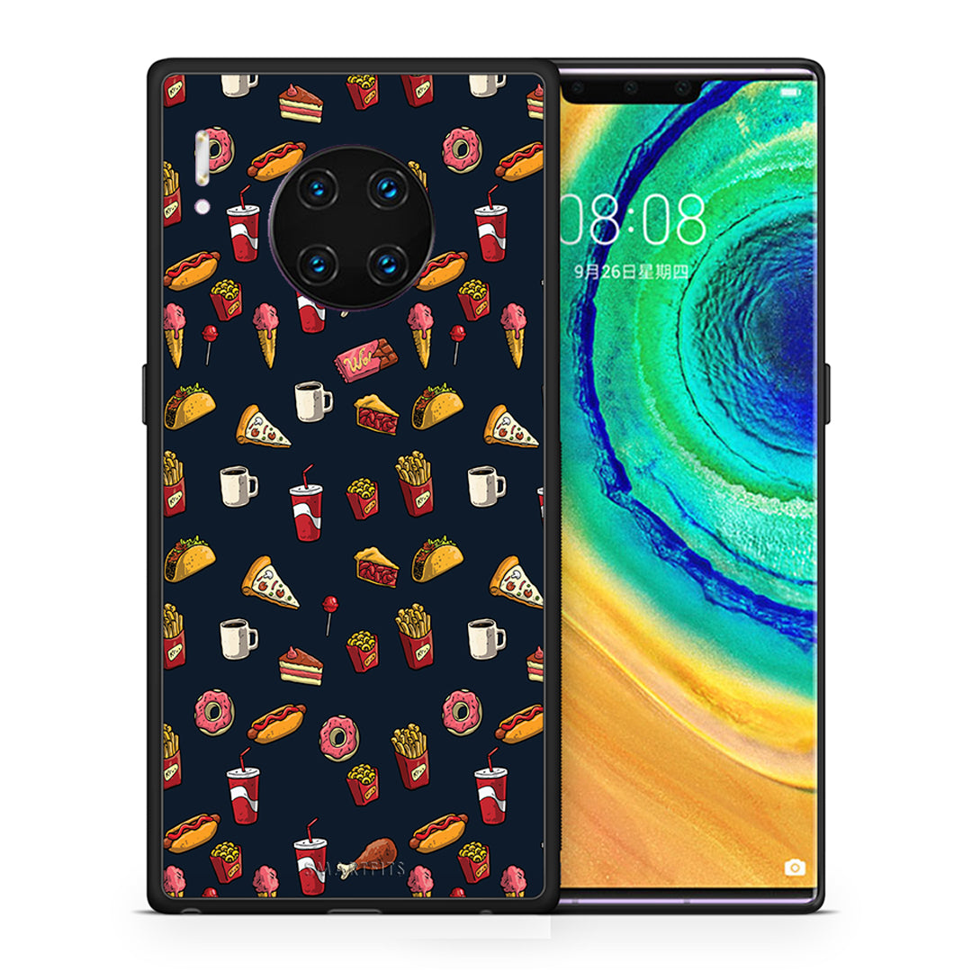 Θήκη Huawei Mate 30 Pro Hungry Random από τη Smartfits με σχέδιο στο πίσω μέρος και μαύρο περίβλημα | Huawei Mate 30 Pro Hungry Random case with colorful back and black bezels