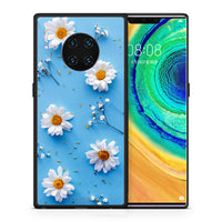 Thumbnail for Θήκη Huawei Mate 30 Pro Real Daisies από τη Smartfits με σχέδιο στο πίσω μέρος και μαύρο περίβλημα | Huawei Mate 30 Pro Real Daisies case with colorful back and black bezels