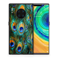 Thumbnail for Θήκη Huawei Mate 30 Pro Real Peacock Feathers από τη Smartfits με σχέδιο στο πίσω μέρος και μαύρο περίβλημα | Huawei Mate 30 Pro Real Peacock Feathers case with colorful back and black bezels