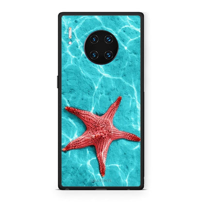 Huawei Mate 30 Pro Red Starfish Θήκη από τη Smartfits με σχέδιο στο πίσω μέρος και μαύρο περίβλημα | Smartphone case with colorful back and black bezels by Smartfits