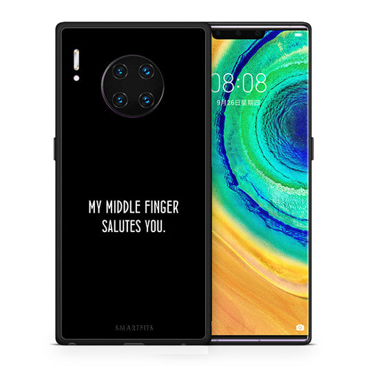Θήκη Huawei Mate 30 Pro Salute από τη Smartfits με σχέδιο στο πίσω μέρος και μαύρο περίβλημα | Huawei Mate 30 Pro Salute case with colorful back and black bezels