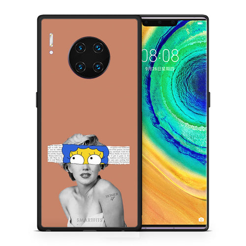 Θήκη Huawei Mate 30 Pro Sim Merilyn από τη Smartfits με σχέδιο στο πίσω μέρος και μαύρο περίβλημα | Huawei Mate 30 Pro Sim Merilyn case with colorful back and black bezels