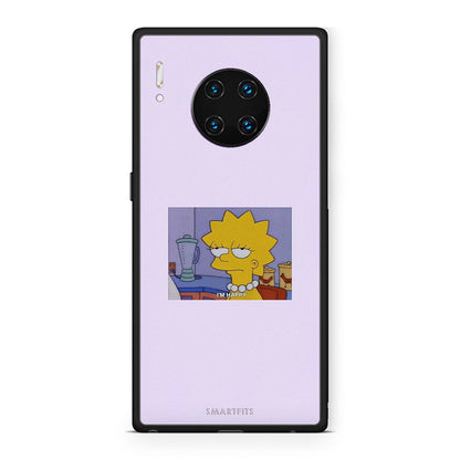 Huawei Mate 30 Pro So Happy θήκη από τη Smartfits με σχέδιο στο πίσω μέρος και μαύρο περίβλημα | Smartphone case with colorful back and black bezels by Smartfits