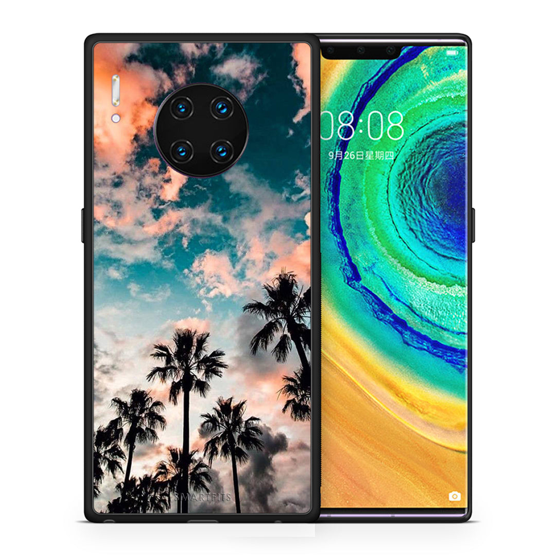 Θήκη Huawei Mate 30 Pro Sky Summer από τη Smartfits με σχέδιο στο πίσω μέρος και μαύρο περίβλημα | Huawei Mate 30 Pro Sky Summer case with colorful back and black bezels