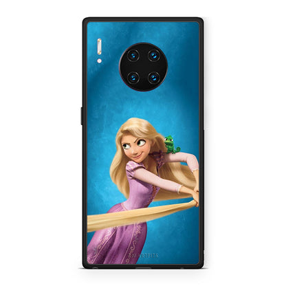 Huawei Mate 30 Pro Tangled 2 Θήκη Αγίου Βαλεντίνου από τη Smartfits με σχέδιο στο πίσω μέρος και μαύρο περίβλημα | Smartphone case with colorful back and black bezels by Smartfits