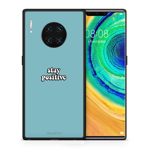 Θήκη Huawei Mate 30 Pro Positive Text από τη Smartfits με σχέδιο στο πίσω μέρος και μαύρο περίβλημα | Huawei Mate 30 Pro Positive Text case with colorful back and black bezels