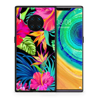 Thumbnail for Θήκη Huawei Mate 30 Pro Tropical Flowers από τη Smartfits με σχέδιο στο πίσω μέρος και μαύρο περίβλημα | Huawei Mate 30 Pro Tropical Flowers case with colorful back and black bezels