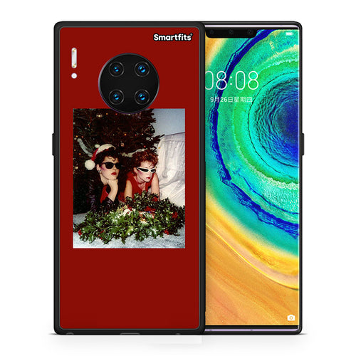Θήκη Huawei Mate 30 Pro Waiting For Xmas από τη Smartfits με σχέδιο στο πίσω μέρος και μαύρο περίβλημα | Huawei Mate 30 Pro Waiting For Xmas case with colorful back and black bezels