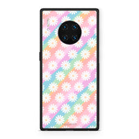 Thumbnail for Huawei Mate 30 Pro White Daisies θήκη από τη Smartfits με σχέδιο στο πίσω μέρος και μαύρο περίβλημα | Smartphone case with colorful back and black bezels by Smartfits