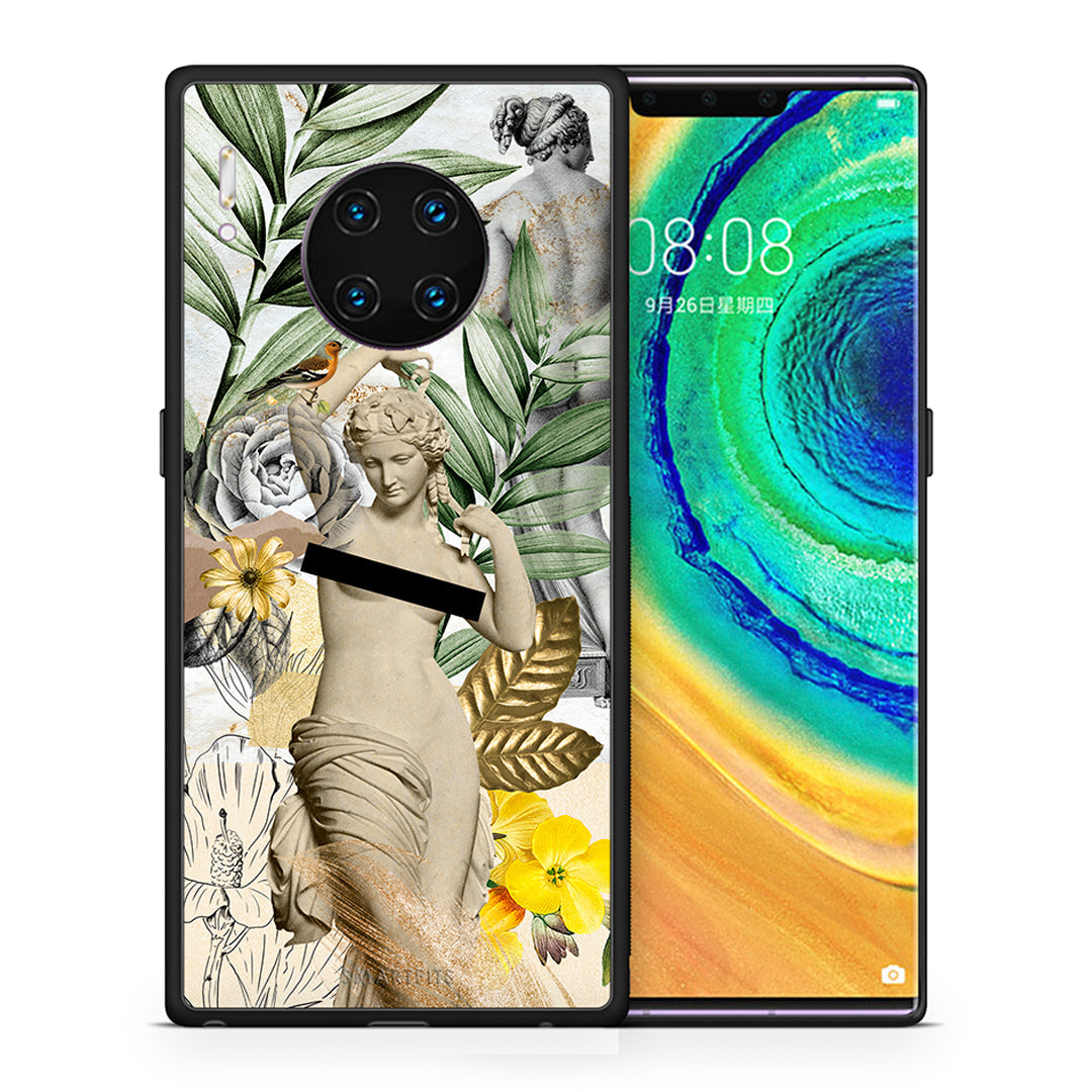 Θήκη Huawei Mate 30 Pro Woman Statue από τη Smartfits με σχέδιο στο πίσω μέρος και μαύρο περίβλημα | Huawei Mate 30 Pro Woman Statue case with colorful back and black bezels