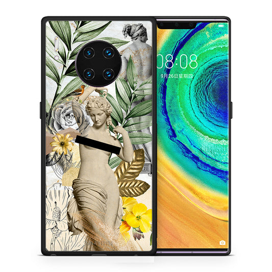 Θήκη Huawei Mate 30 Pro Woman Statue από τη Smartfits με σχέδιο στο πίσω μέρος και μαύρο περίβλημα | Huawei Mate 30 Pro Woman Statue case with colorful back and black bezels