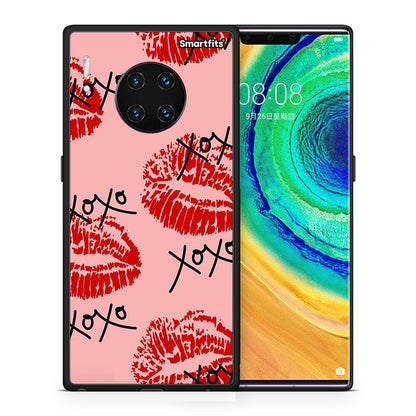 Θήκη Huawei Mate 30 Pro XOXO Lips από τη Smartfits με σχέδιο στο πίσω μέρος και μαύρο περίβλημα | Huawei Mate 30 Pro XOXO Lips case with colorful back and black bezels