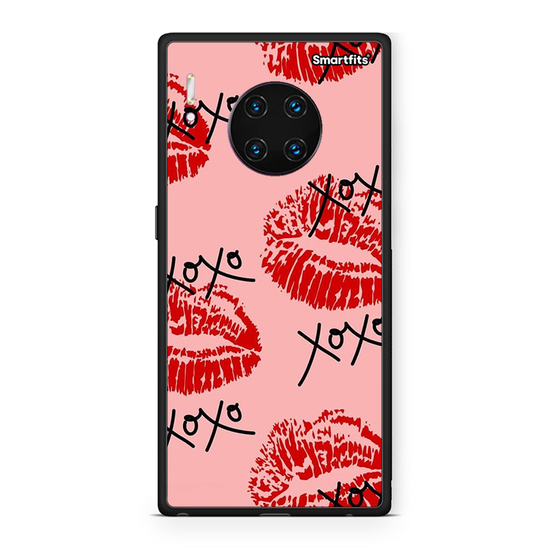 Huawei Mate 30 Pro XOXO Lips θήκη από τη Smartfits με σχέδιο στο πίσω μέρος και μαύρο περίβλημα | Smartphone case with colorful back and black bezels by Smartfits