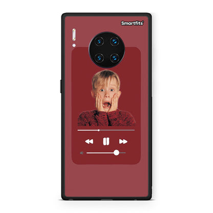 Huawei Mate 30 Pro Xmas Alone Music θήκη από τη Smartfits με σχέδιο στο πίσω μέρος και μαύρο περίβλημα | Smartphone case with colorful back and black bezels by Smartfits