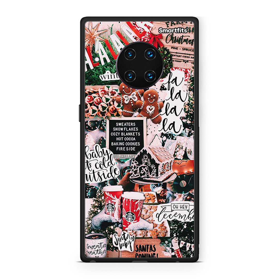 Huawei Mate 30 Pro Xmas Habbits θήκη από τη Smartfits με σχέδιο στο πίσω μέρος και μαύρο περίβλημα | Smartphone case with colorful back and black bezels by Smartfits