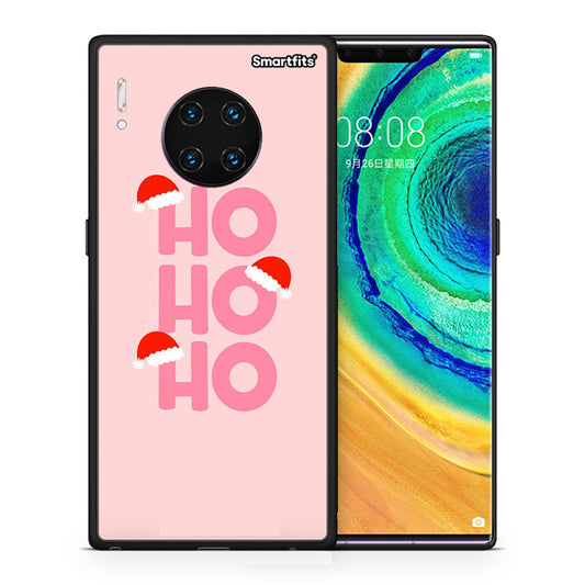 Θήκη Huawei Mate 30 Pro Xmas Ho Ho Ho από τη Smartfits με σχέδιο στο πίσω μέρος και μαύρο περίβλημα | Huawei Mate 30 Pro Xmas Ho Ho Ho case with colorful back and black bezels