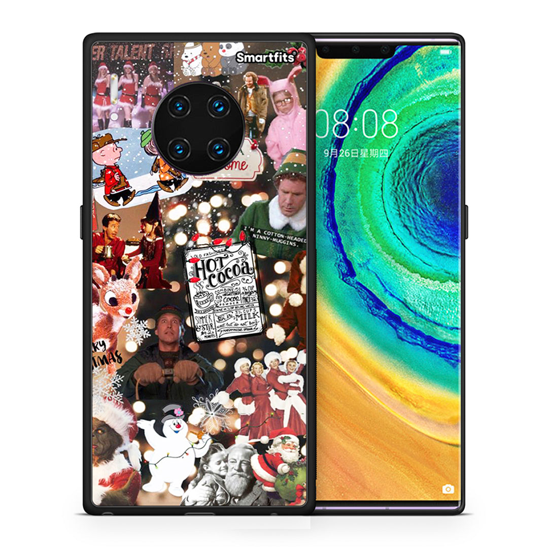 Θήκη Huawei Mate 30 Pro Xmas Movies από τη Smartfits με σχέδιο στο πίσω μέρος και μαύρο περίβλημα | Huawei Mate 30 Pro Xmas Movies case with colorful back and black bezels