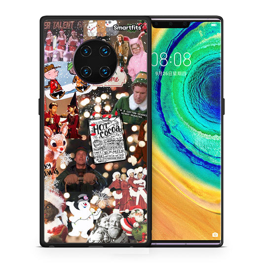 Θήκη Huawei Mate 30 Pro Xmas Movies από τη Smartfits με σχέδιο στο πίσω μέρος και μαύρο περίβλημα | Huawei Mate 30 Pro Xmas Movies case with colorful back and black bezels