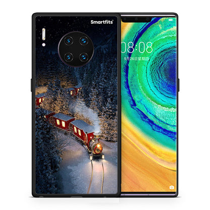 Θήκη Huawei Mate 30 Pro Xmas Train από τη Smartfits με σχέδιο στο πίσω μέρος και μαύρο περίβλημα | Huawei Mate 30 Pro Xmas Train case with colorful back and black bezels
