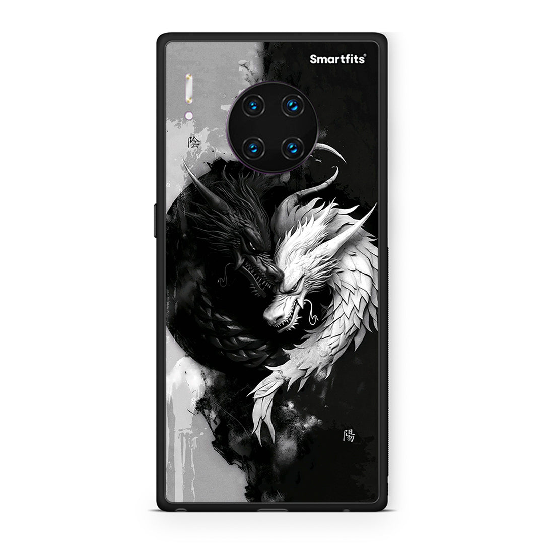 Huawei Mate 30 Pro Yin Yang θήκη από τη Smartfits με σχέδιο στο πίσω μέρος και μαύρο περίβλημα | Smartphone case with colorful back and black bezels by Smartfits