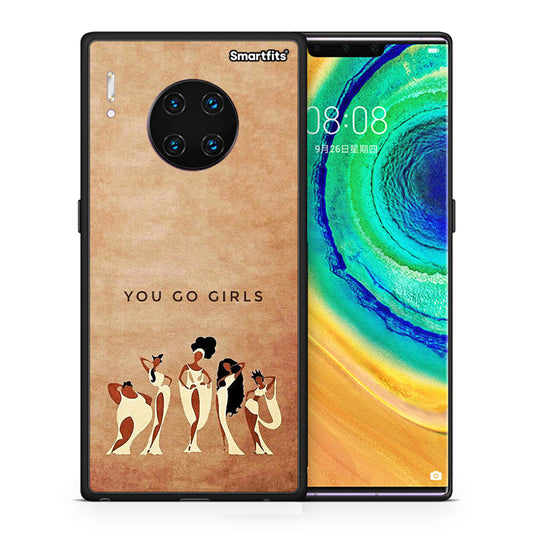 Θήκη Huawei Mate 30 Pro You Go Girl από τη Smartfits με σχέδιο στο πίσω μέρος και μαύρο περίβλημα | Huawei Mate 30 Pro You Go Girl case with colorful back and black bezels