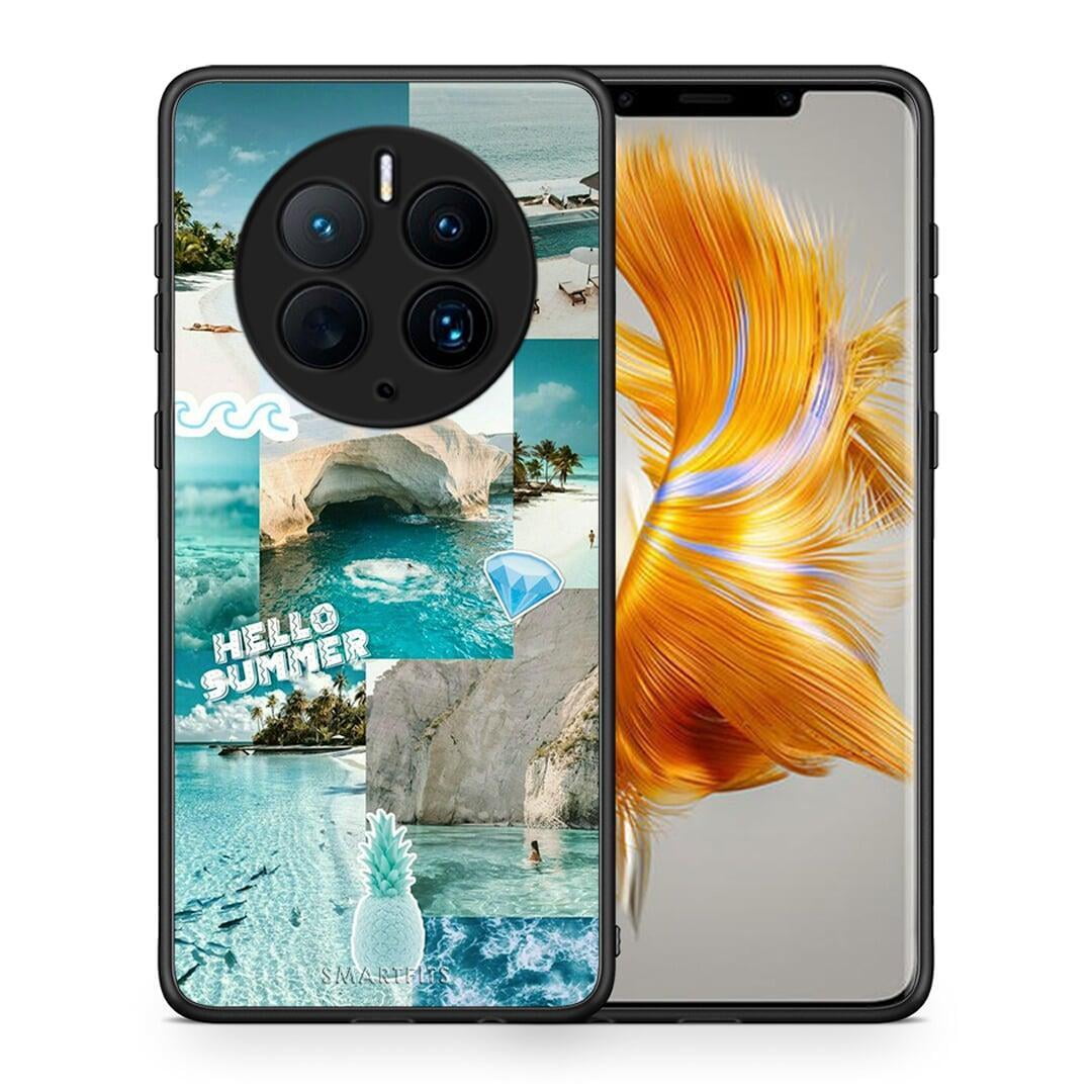 Θήκη Huawei Mate 50 Pro Aesthetic Summer από τη Smartfits με σχέδιο στο πίσω μέρος και μαύρο περίβλημα | Huawei Mate 50 Pro Aesthetic Summer Case with Colorful Back and Black Bezels
