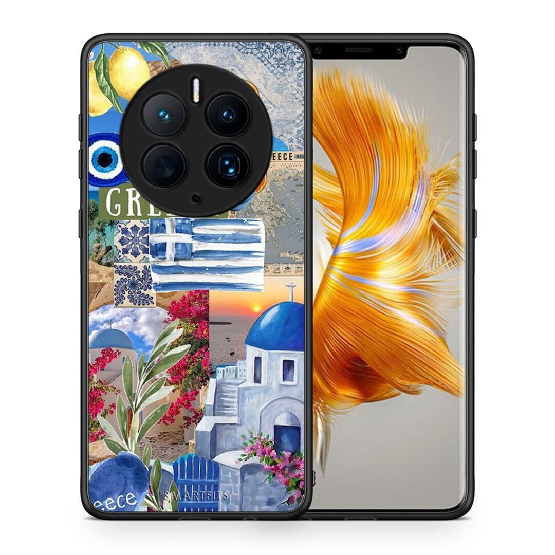 Θήκη Huawei Mate 50 Pro All Greek από τη Smartfits με σχέδιο στο πίσω μέρος και μαύρο περίβλημα | Huawei Mate 50 Pro All Greek Case with Colorful Back and Black Bezels