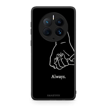 Θήκη Huawei Mate 50 Pro Always & Forever 1 από τη Smartfits με σχέδιο στο πίσω μέρος και μαύρο περίβλημα | Huawei Mate 50 Pro Always & Forever 1 Case with Colorful Back and Black Bezels