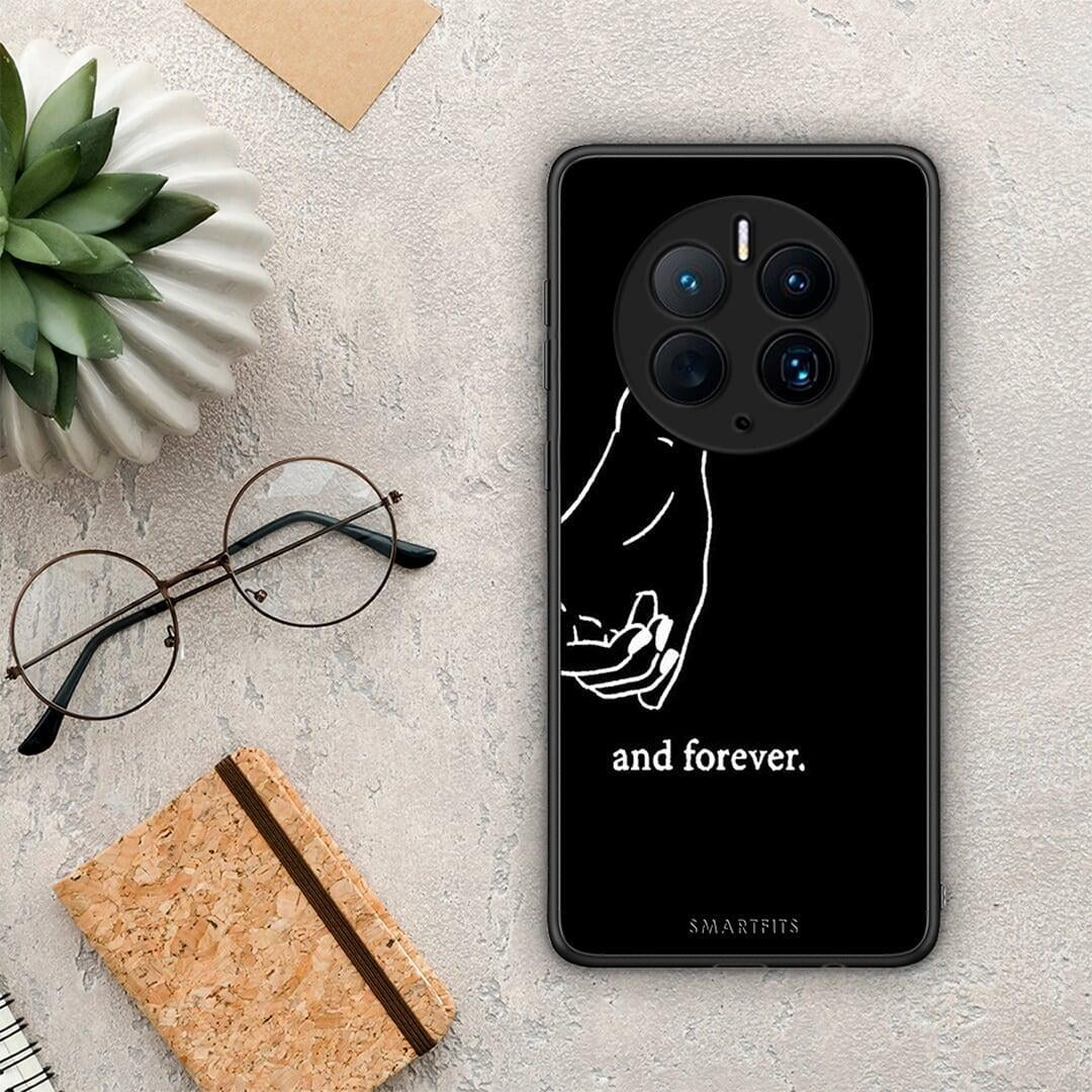 Θήκη Huawei Mate 50 Pro Always & Forever 2 από τη Smartfits με σχέδιο στο πίσω μέρος και μαύρο περίβλημα | Huawei Mate 50 Pro Always & Forever 2 Case with Colorful Back and Black Bezels