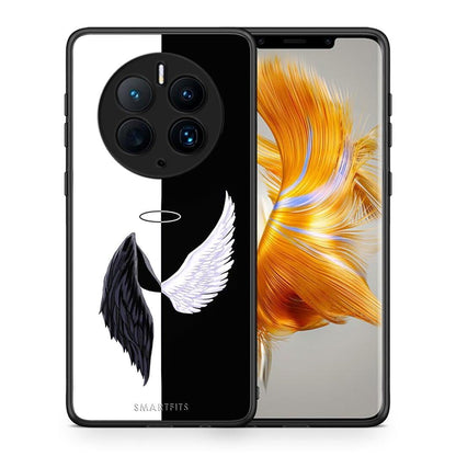 Θήκη Huawei Mate 50 Pro Angels Demons από τη Smartfits με σχέδιο στο πίσω μέρος και μαύρο περίβλημα | Huawei Mate 50 Pro Angels Demons Case with Colorful Back and Black Bezels