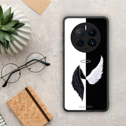 Θήκη Huawei Mate 50 Pro Angels Demons από τη Smartfits με σχέδιο στο πίσω μέρος και μαύρο περίβλημα | Huawei Mate 50 Pro Angels Demons Case with Colorful Back and Black Bezels