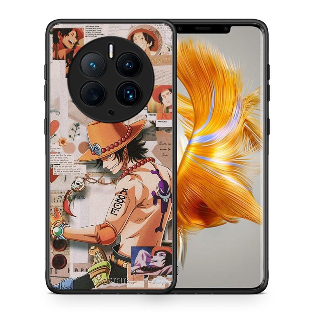 Θήκη Huawei Mate 50 Pro Anime Collage από τη Smartfits με σχέδιο στο πίσω μέρος και μαύρο περίβλημα | Huawei Mate 50 Pro Anime Collage Case with Colorful Back and Black Bezels