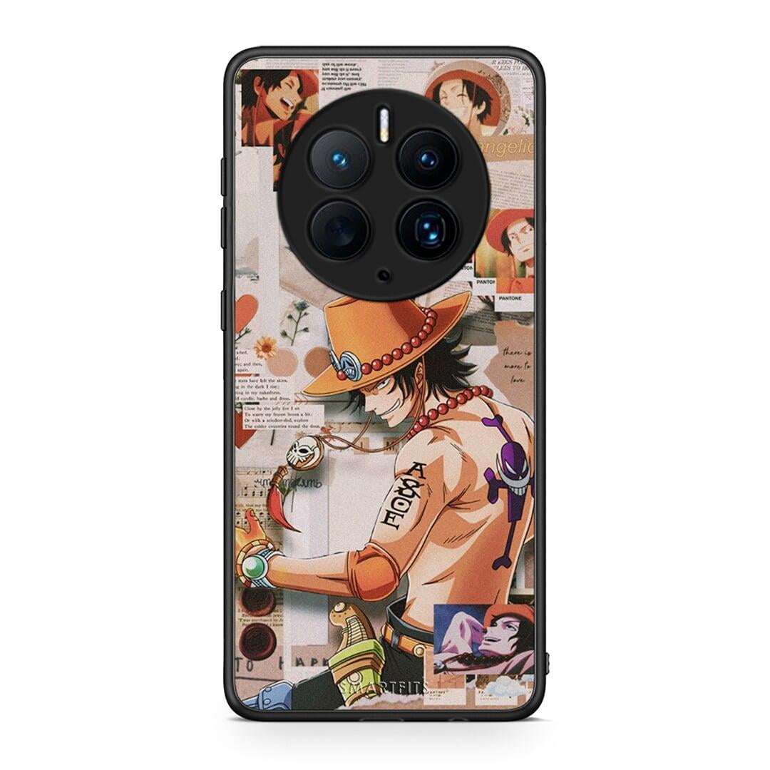 Θήκη Huawei Mate 50 Pro Anime Collage από τη Smartfits με σχέδιο στο πίσω μέρος και μαύρο περίβλημα | Huawei Mate 50 Pro Anime Collage Case with Colorful Back and Black Bezels