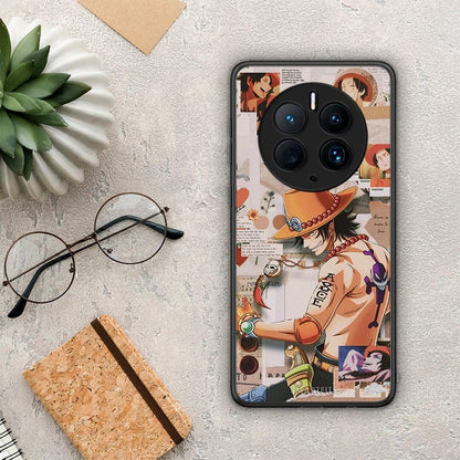 Θήκη Huawei Mate 50 Pro Anime Collage από τη Smartfits με σχέδιο στο πίσω μέρος και μαύρο περίβλημα | Huawei Mate 50 Pro Anime Collage Case with Colorful Back and Black Bezels