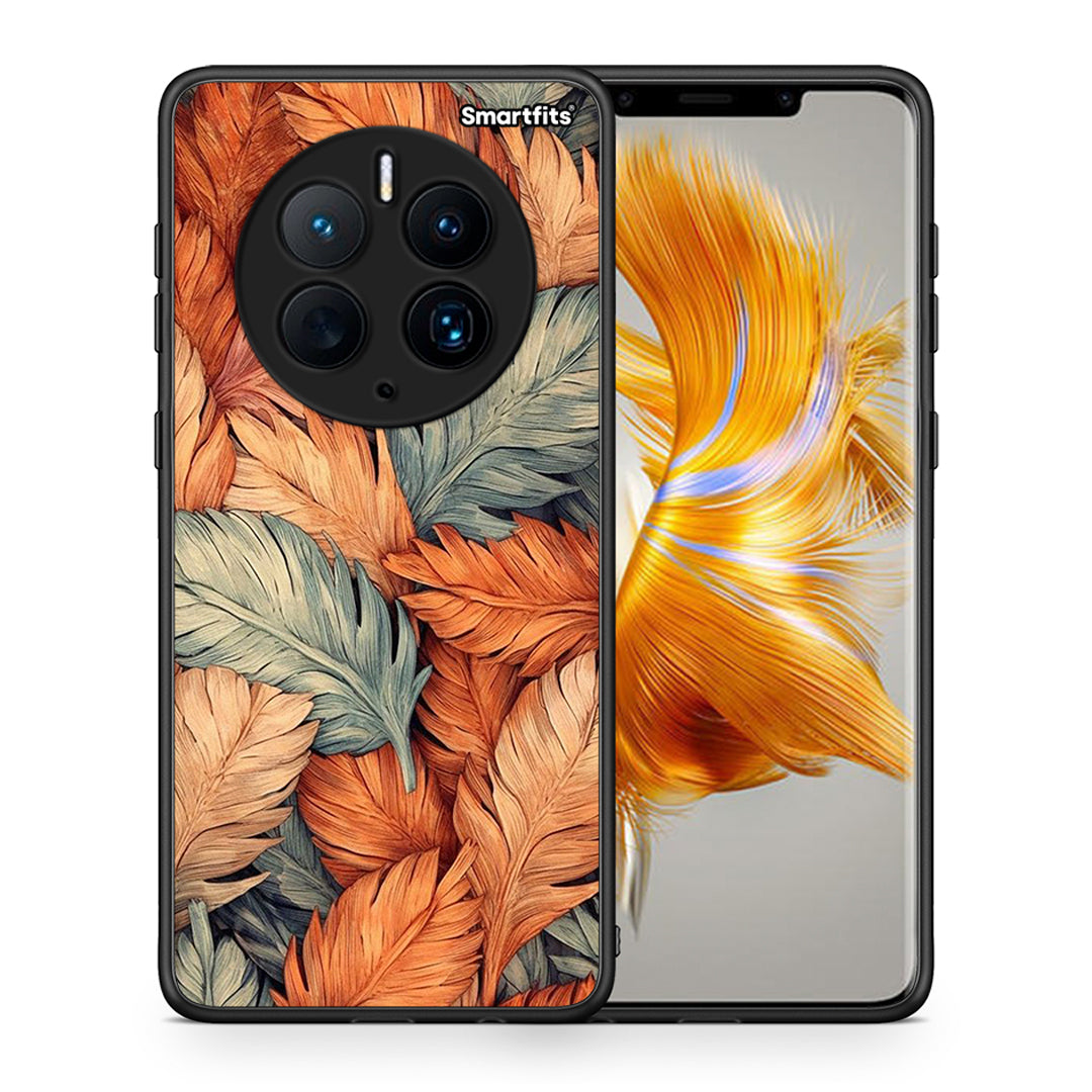 Θήκη Huawei Mate 50 Pro Autumn Leaves από τη Smartfits με σχέδιο στο πίσω μέρος και μαύρο περίβλημα | Huawei Mate 50 Pro Autumn Leaves Case with Colorful Back and Black Bezels