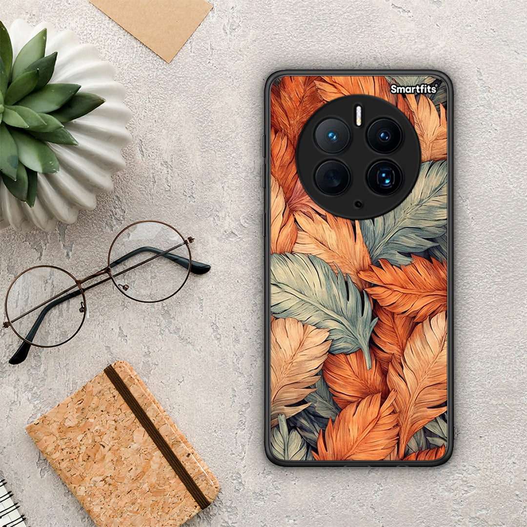 Θήκη Huawei Mate 50 Pro Autumn Leaves από τη Smartfits με σχέδιο στο πίσω μέρος και μαύρο περίβλημα | Huawei Mate 50 Pro Autumn Leaves Case with Colorful Back and Black Bezels