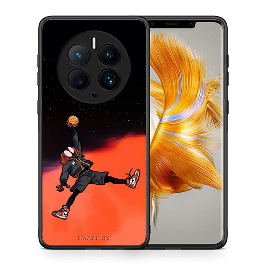 Θήκη Huawei Mate 50 Pro Basketball Hero από τη Smartfits με σχέδιο στο πίσω μέρος και μαύρο περίβλημα | Huawei Mate 50 Pro Basketball Hero Case with Colorful Back and Black Bezels