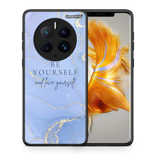 Θήκη Huawei Mate 50 Pro Be Yourself από τη Smartfits με σχέδιο στο πίσω μέρος και μαύρο περίβλημα | Huawei Mate 50 Pro Be Yourself Case with Colorful Back and Black Bezels
