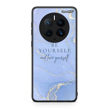 Θήκη Huawei Mate 50 Pro Be Yourself από τη Smartfits με σχέδιο στο πίσω μέρος και μαύρο περίβλημα | Huawei Mate 50 Pro Be Yourself Case with Colorful Back and Black Bezels