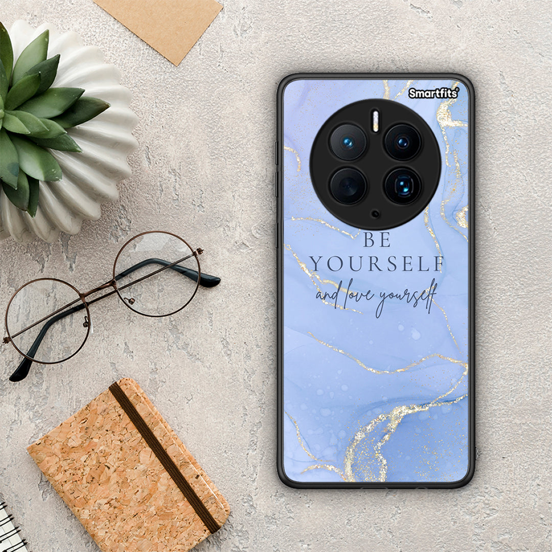 Θήκη Huawei Mate 50 Pro Be Yourself από τη Smartfits με σχέδιο στο πίσω μέρος και μαύρο περίβλημα | Huawei Mate 50 Pro Be Yourself Case with Colorful Back and Black Bezels