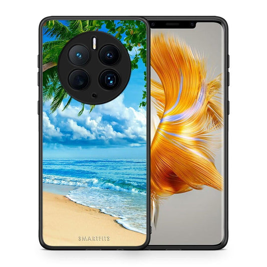 Θήκη Huawei Mate 50 Pro Beautiful Beach από τη Smartfits με σχέδιο στο πίσω μέρος και μαύρο περίβλημα | Huawei Mate 50 Pro Beautiful Beach Case with Colorful Back and Black Bezels