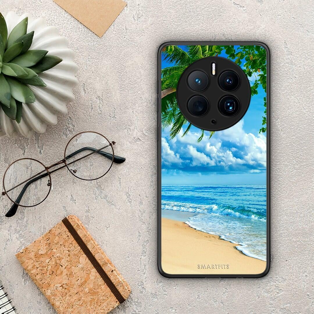Θήκη Huawei Mate 50 Pro Beautiful Beach από τη Smartfits με σχέδιο στο πίσω μέρος και μαύρο περίβλημα | Huawei Mate 50 Pro Beautiful Beach Case with Colorful Back and Black Bezels