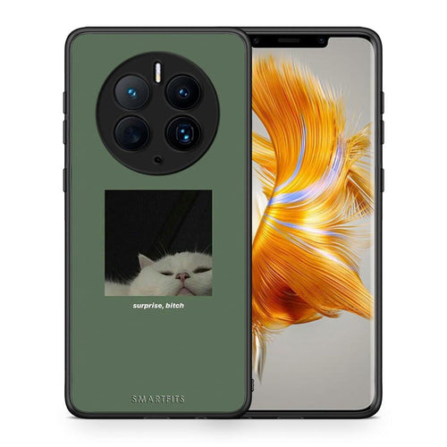 Θήκη Huawei Mate 50 Pro Bitch Surprise από τη Smartfits με σχέδιο στο πίσω μέρος και μαύρο περίβλημα | Huawei Mate 50 Pro Bitch Surprise Case with Colorful Back and Black Bezels